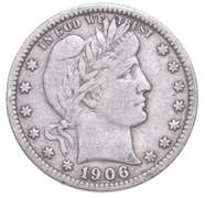 1906-O Barber Quarter