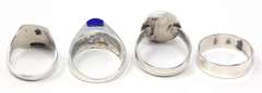 Lot of 4 Sterling Silver Rings