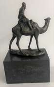 Arab Man Riding Camel Bronze Sculpture