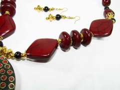 Gorgeous Ethnic Art Handcrafted Beaded Necklace Set