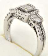 LADIES 14 KT WHITE GOLD DIAMOND ENGAGEMENT RING