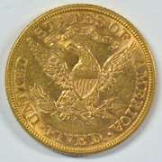 Semi-Prooflike BU 1882 US $5 Liberty Gold Piece. Flashy