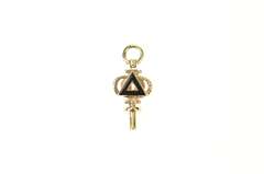 14K Yellow Gold Delta Phi Fraternity Retro Ornate Charm/Pendant