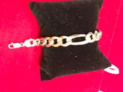 Gents sterling silver Figaro bracelet