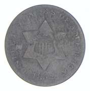 1862 Silver Three-Cent Piece