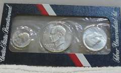 1776-1976 Silver Unc 3 pc Set 40% Sil
