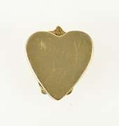 14K Yellow Gold Victorian Carnelian Heart Slide Bracelet Charm/Pendant