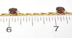 Entrancing 5-Stone Garnet Bracelet in 14KT Yellow Gold