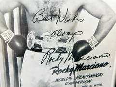 Rocky Marciano Autographed Framed Print