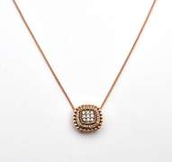 Contemporary Rose Gold Diamond Pendant
