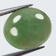 High luster 6.75ct mossy green Jadite Jade cabochon