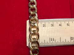 10K SOLID GOLD MENS CURB / CUBAN LINK BRACELET