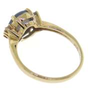 Fantastic 14kt Yellow Gold Oval Star Sapphire and Diamond Ring
