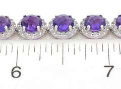 Gleaming Amethyst & White Topaz Bracelet in Sterling Silver
