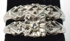 Precious Diamond Wedding Set in 14KT White Gold