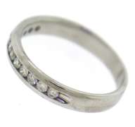 Elegant White Gold Channel Set Diamond Band