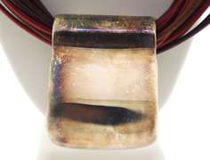 Sterling Silver Multi Cord Strands With Pendant