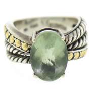 Sterling Silver Green Quartz Ring