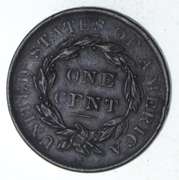 1837 Young Head Large Cent - Circulated