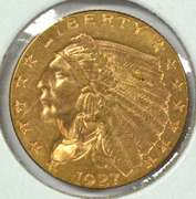 Choice BU 1927 US $2.50 Liberty Gold Piece