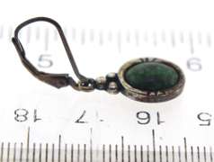 Sterling Silver Green Gemstone Earrings