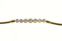 14K Yellow Gold 1.04 Ctw Graduated Diamond Cocoon Chain Necklace