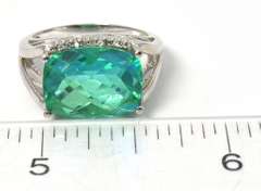 Mystifying Color-Change Quartz Ring in 14KT White Gold