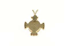 14K Yellow Gold 1930's Victorian Seed Pearl Enamel Fraternity Pendant