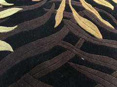 MODERN HAND KNOTTED CARVED WOOL RUG 5.7x8.5