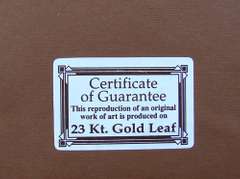 Italian Handcrafted Collectible Cert. Gold Leaf Scenery