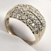Flashy Field of Diamonds Ring