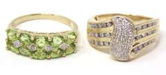 Wonderful Big Group Lot of Gemstone Rings