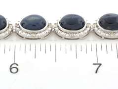 Sparkling Sapphire & Diamond Bracelet in Sterling Silver