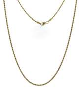 Simple Yellow Gold Rope Chain Necklace