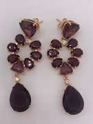 Pretty Purple Gemstone Earrings