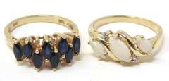 Wonderful Big Group Lot of Gemstone Rings