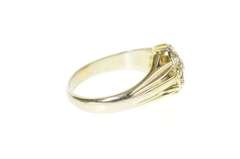 14K White Gold 0.90 Ctw Victorian Diamond Men's Antique Ring