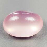 Glowing! 17.30ct powder pink Rose Quartz cabochon