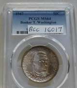 1947 Booker T Washingtom Comm PCGS MS-64  nice tone
