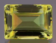 Emerald step cut 11.39ct lemon yellow Citrine