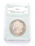 MS63 1879-CC Morgan Silver Dollar - Capped CC - Graded NTC