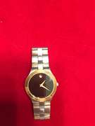 MENS TWO TONE MOVADO MUSEUM DIAL WATCH