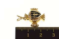 14K Yellow Gold 1930's Victorian Seed Pearl Enamel Fraternity Pendant