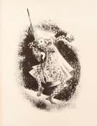 AL HIRSCHFELD BARIS DANCER BALI 1941