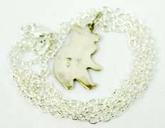 Sterling Silver Teddy Bear Pendant & Chain