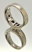 MEN'S 14K WHITE GOLD DIAMOND BAND