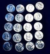 Roll of BU  Franklin Half  Dollars 1963