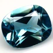 Lusterous 4.73ct cushion cut Swiss blue Topaz