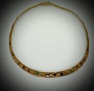 Fabulous Byzantine-Inspired Multi-Stone 18K Necklace