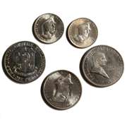 5 BU Philippine Coins 1947- 1970